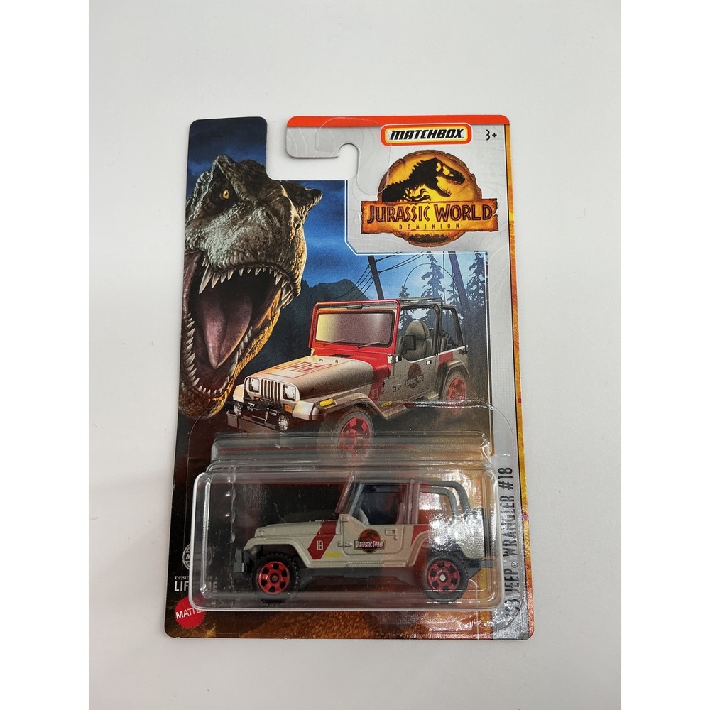 Matchbox Jurassic World Dominion 93 Jeep Wrangler 18 Diecast Car Mattel HBH01